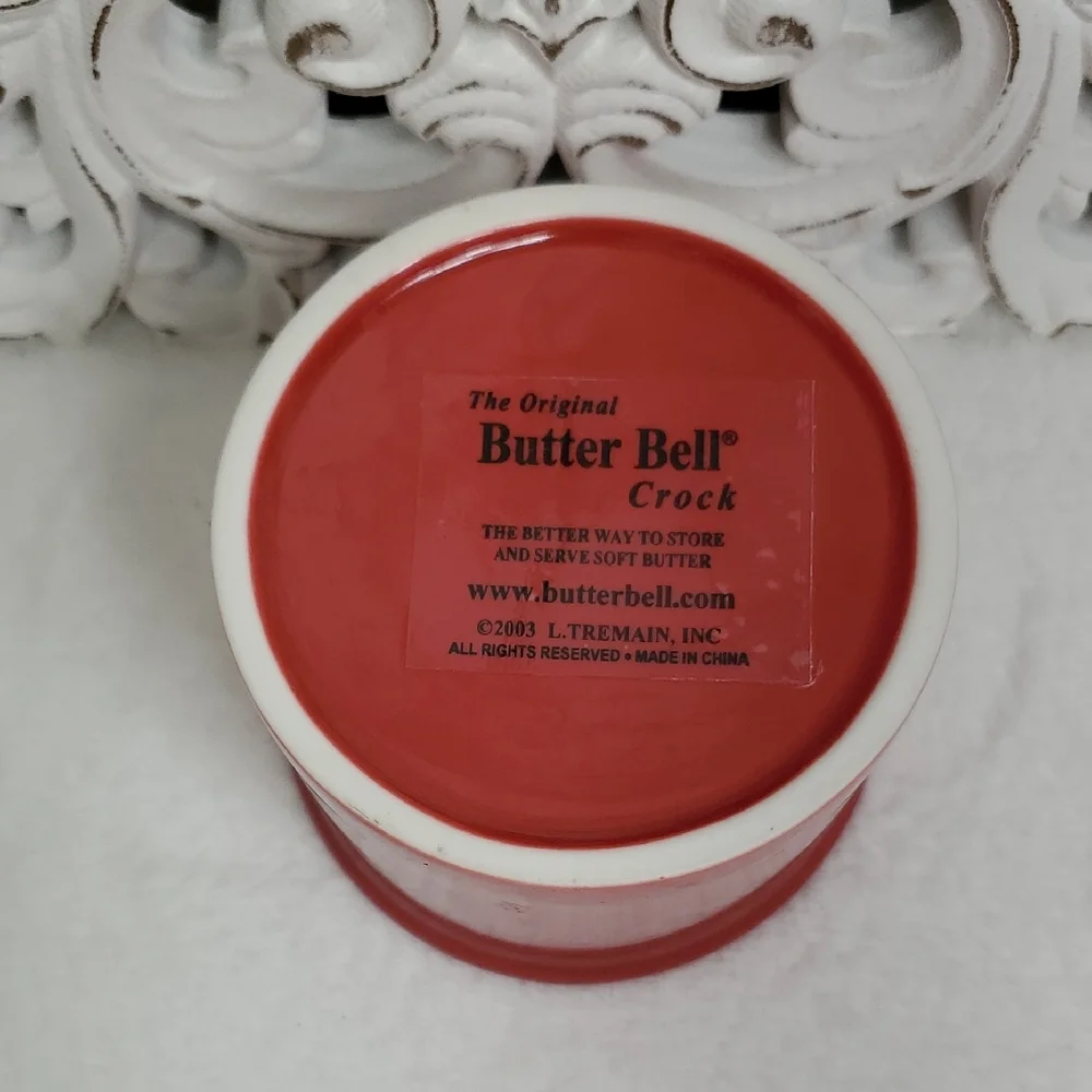 Butter Bell Red Ceramic Butter Crock